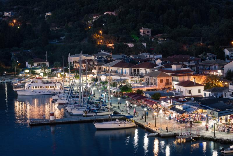 sivota greece center town night